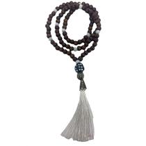 Japamala Ze Pelintra Dado 108 Contas Madeira 8Mm Branco