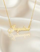 Jaqueline colar de nome folheado a ouro 18k