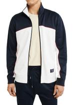 Jaqueta Abercrombie Masculina Full-Zip Moletom Track Branco