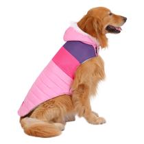Jaqueta acolchoada para cães HDE, forrada de lã, casaco de inverno quente, rosa, GG Jaqueta acolchoada para cães HDE, forrada de lã, casaco de inverno quente, rosa, GG