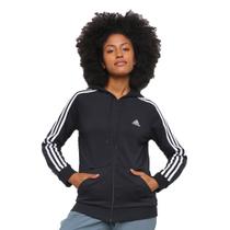jaqueta adidas sereno 3 linhas slim feminina