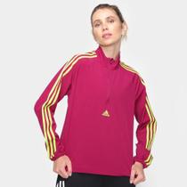jaqueta adidas sereno 3 linhas slim feminina