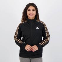 Jaqueta Adidas Animal Print Feminina Preta e Bege