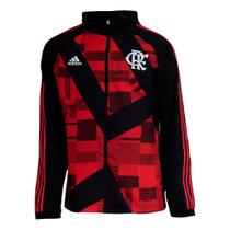 Jaqueta Adidas Flamengo Corta-Vento Masculina Preto Vermelho