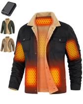 Jaqueta aquecida Wulcea masculina casual forrada de lã com bateria Jaqueta aquecida Wulcea masculina casual forrada de lã com bateria