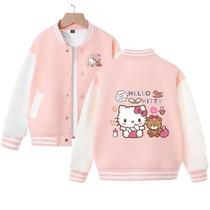 Jaqueta Baseball Uniforme Digital Anime Impresso Gato Kitty