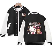 Jaqueta Baseball Uniforme Digital Anime Impresso Gato Kitty