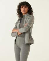 Jaqueta Básica Feminina Gola Alta Moletom Stretch Flanelado Malwee 545