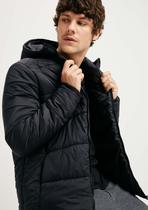Jaqueta Básica Masculina Puffer Com Capuz