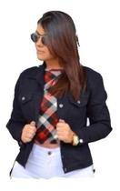 Jaqueta Básica Sarja Feminina Moda