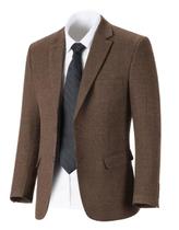 Jaqueta Blazer Herringbone Tweed Wool Blend para homens, marrom Jaqueta Blazer Herringbone Tweed Wool Blend para homens, marrom