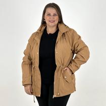 Jaqueta Blue Rose Parka Plus Size Feminina