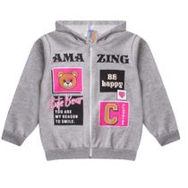 Jaqueta blusa infantil menina moletom peluciado com zíper casaco inverno lançamento