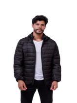 Jaqueta Bobojaco Masculina Com Capuz Removível Preta