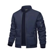 Jaqueta Bomber Casual Leve Para Homens TACVASEN, Verão E Outono, Com Zíper Completo E Múltiplos