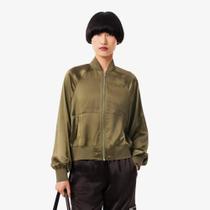 Jaqueta Bomber de Cetim Típico Bordada Oversized