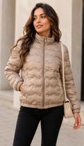Jaqueta Bomber Feminino Estiloso Nylon Com Algodão 233 Jaqueta Bomber Feminino Estiloso Nylon Com Algodão 233