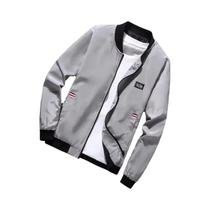 Jaqueta Bomber Masculina Casual De Manga Longa Com Zíper E Gola Baseball, Ajuste Regular, Jaqueta Bomber Masculina Casual De Manga Longa Com Zíper E Gola Baseball, Ajuste Regular,