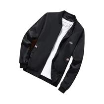 Jaqueta Bomber Masculina Casual De Manga Longa Com Zíper E Gola Baseball, Ajuste Regular, Jaqueta Bomber Masculina Casual De Manga Longa Com Zíper E Gola Baseball, Ajuste Regular,