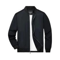 Jaqueta Bomber Masculina Leve E À Prova De Vento Com Zíper Completo, Impermeável, Casual Para Jaqueta Bomber Masculina Leve E À Prova De Vento Com Zíper Completo, Impermeável, Casual Para