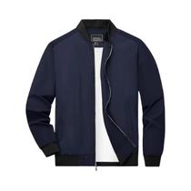 Jaqueta Bomber Masculina Leve E À Prova De Vento Com Zíper Completo, Impermeável, Casual Para Jaqueta Bomber Masculina Leve E À Prova De Vento Com Zíper Completo, Impermeável, Casual Para