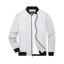 Jaqueta Bomber Masculina Leve E À Prova De Vento Com Zíper Completo, Impermeável, Casual Para