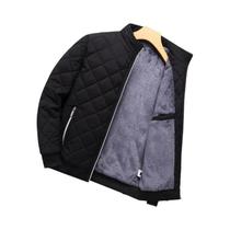 Jaqueta Bomber Masculina Slim Fit Com Forro De Fleece E Padrão De Diamante Moda Casual Outono Jaqueta Bomber Masculina Slim Fit Com Forro De Fleece E Padrão De Diamante Moda Casual Outono