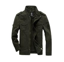 Jaqueta bomber militar masculina, casaco jeans quente - Generic