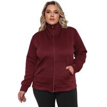 Jaqueta Bomber Plus Size Feminina Matelassê Premium Inverno Jaqueta Bomber Plus Size Feminina Matelassê Premium Inverno