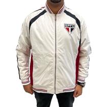 Jaqueta Bomber Striped São Paulo Masculino - Branco e Vermelho