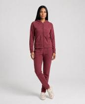 Jaqueta Boucle Felpudo Com Capuz e Bolso Canguru Feminina Plus Size Bordô Mescla Jaqueta Boucle Felpudo Com Capuz e Bolso Canguru Feminina Plus Size Bordô Mescla