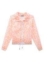 Jaqueta Boxy ML Estampado Onça Laranja Vic&Vicky