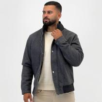 Jaqueta Broken Rules Bomber em Tecido Gola Alta Masculina