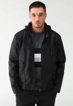 Jaqueta Broken Rules Resinada Com Capuz Preta