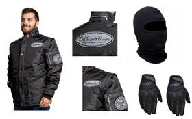 Jaqueta California Racing Refletiva Capuz Balaclava Luva X11 Win Fit Touch Screen Frio Proteção Motoboy Delivery