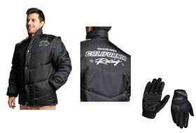 Jaqueta California Racing Refletiva Luva X11 Win Fit Touch Screen Frio Proteção Motoboy Delivery