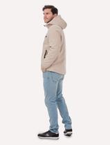 Jaqueta Calvin Klein Jeans Hooded CK Peito Cáqui Claro