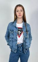 Jaqueta cande moletom 74% algodão, 24% poliester e 2% elastano blufera jeans 21401-4 Jaqueta cande moletom 74% algodão, 24% poliester e 2% elastano blufera jeans 21401-4