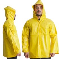 Jaqueta Capa De Chuva Pvc Amarela GG Reforçada Maicol