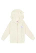 Jaqueta Capuz Aveludado Off White Infantil Abrange