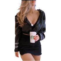 Jaqueta Casaco Corta Vento Cropped