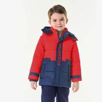 Jaqueta Casaco Infantil Explorer Menino Vermelha Trick Nick