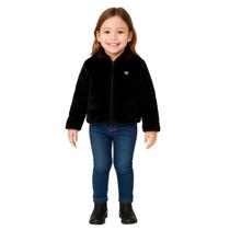 Jaqueta Casaco Infantil Menina Fleece Plush Polo Trick Nick