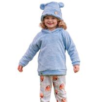 Jaqueta Casaco Manga Longa Pelúcia Capuz Orelhas Quentinho Jaqueta Casaco Manga Longa Pelúcia Capuz Orelhas Quentinho