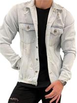 Jaqueta Casaco Masculina Jeans Delave Jaqueta Casaco Masculina Jeans Delave