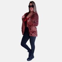 Jaqueta Casaco Teddy Bear Manabana Feminina Blusa com Pelúcia Jaqueta Casaco Teddy Bear Manabana Feminina Blusa com Pelúcia