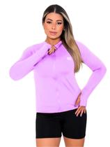 Jaqueta Casaco UV Proteção FPU50+ Com Zíper Feminino Lilas Jaqueta Casaco UV Proteção FPU50+ Com Zíper Feminino Lilas