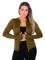 Jaqueta Casaco UV Proteção FPU50+ Com Zíper Feminino Marrom