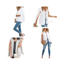 Jaqueta Casual Feminina De Primavera E Outono Com Design Sem Mangas E Manga Aberta