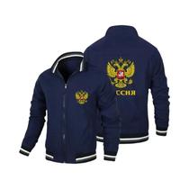 Jaqueta Casual Masculina Com Zíper, Windbreaker Russian Eagle, Outono Inverno 2024, Novo Item